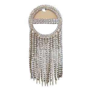 Rhinestone Goldtone Fringed Barette
